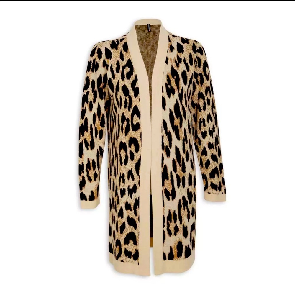 NEW Time and Tru Cheetah Cardigan
